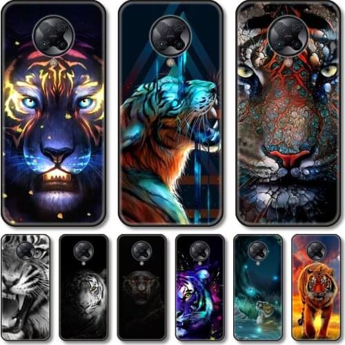 Tiger Phone Case For xiaomi M2 C3 X3 F2 Lite NFC 6 5 x Poco k30 Pro Anime Black Cover Silicone Back Pretty tpu