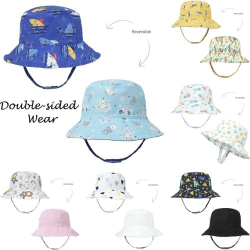 Children Adjustable Cute Printed Basin Baby Hat Fisherman Hat Sunscreen Hats Childrens Clothes Casual Kids Clothes sets