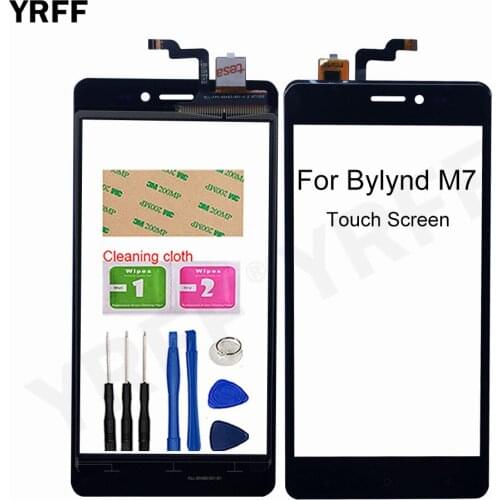 For BYLYND M7 Touch Screen Digitizer M7 Front Glass Panel Sensor Assembly Parts Replacement Free Shipping