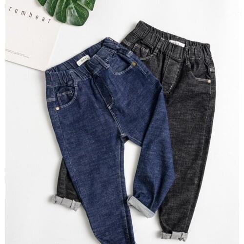 Boys jeans spring and autumn wild tide pants pants 2020 new children loose straight trousers