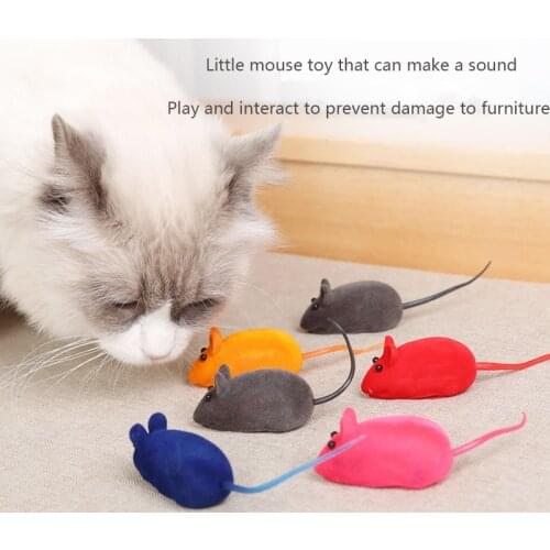 Simulation Mice Cat Toys Can make a sound Rat Plush Mouse Toy Interactive Rat Toy For Pet Kitten Cats Pet Supplies