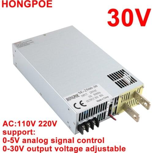 NEW 30V Power Supply 30V 0-5V Analog Signal Control AC-DC High Power 0-30V Adjustable Power DC30V Transformer power supply