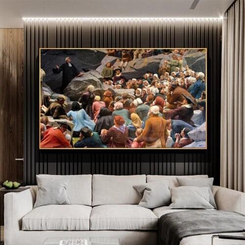Max Leenhardt The Heroes of Freedom of Conscience Oil Painting on Canvas Wall Art Posters Prints Wall Pictures for Bedroom Decor