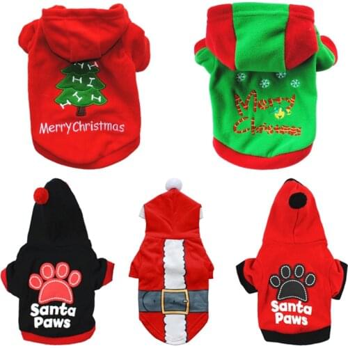 New Year Dog Clothes Christmas Pet Dog Costume for Dogs Coat Soft Puppy Pet Outfit Clothes for Dogs Jacket Ropa Para Chihuahua