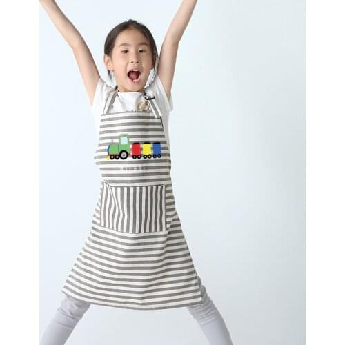 Korean fashion big handmade kindergarten activities show children baking apron chef clothes cap set
