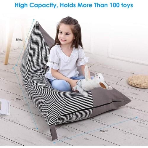 King size toy storage bag bean bag chair storage supplies seat foldable floor chair sofa
