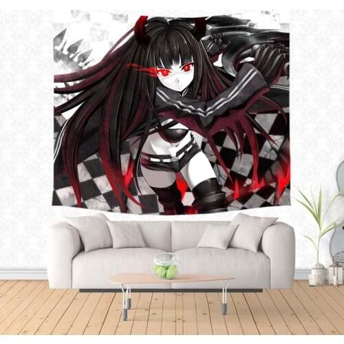 Multifunctional Polyester Sofa Blanket Beach Towel BLACK ROCK SHOOTER Wall Hanging Tapestry Bed Cover Yoga Mat Home Decor