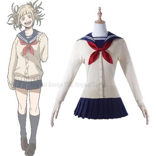 My Hero Academia Boku No Hero Akademia Himiko Toga Cosplay Costume Uniform Dress Japanese Anime Halloween Carnival Party Costume