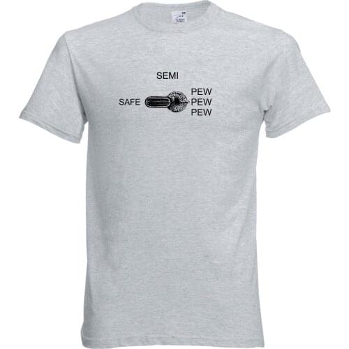 2019 Summer Hot Sale Men T-shirt Safety Selector Switch Pew Pew T Shirt Rifle AR15 AK47 M4 Magpul milspec