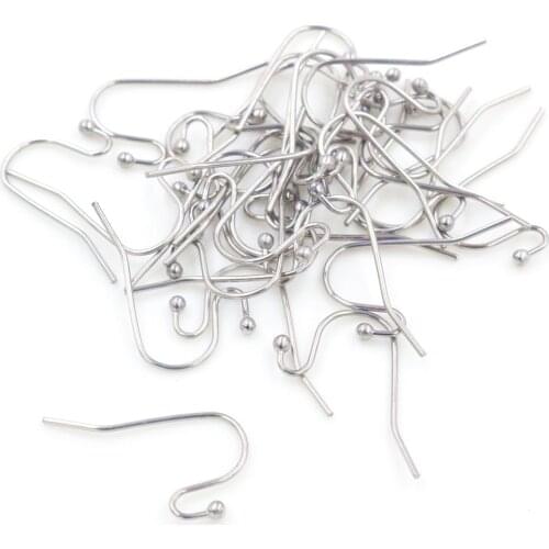 Never Fade) 100pcs/lot 21x13mm Stainless Steel DIY Earring Findings Clasps Hooks Jewelry Making Accessories Earwire -W2-31