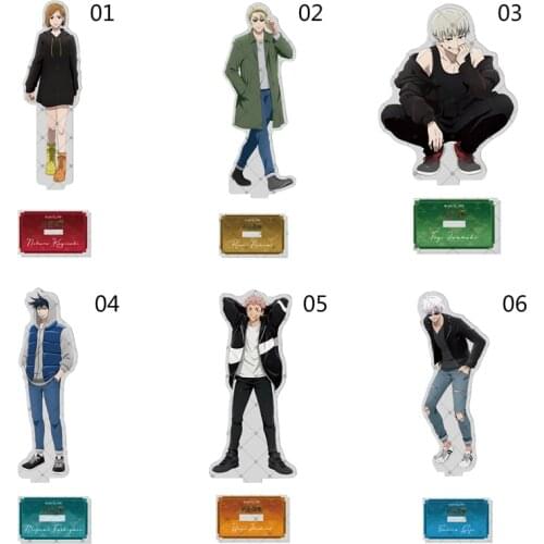 New Cool Japanese Anime Jujutsu Kaisen Acrylic Stand Figure Model Plate Holder Cake Topper Toys Desktop Decor for Kids Boy Gift