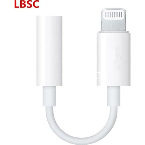 Original for Apple Lightning to 3.5mm headphone jack adapter for iPhone 7 plus Audio converter for ipad iPhone X 8 plus 5s 5c 6s