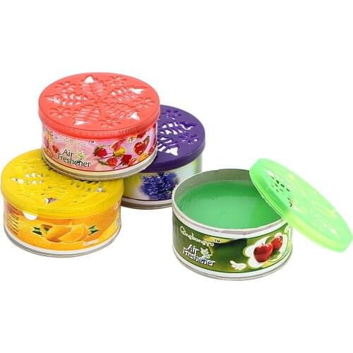 Solid Car Air Freshener Indoor Home Bathroom Car Auto Decor 70g Fruit Flower Scent Deodorizing Fragrance Diffuser Ornament Decor