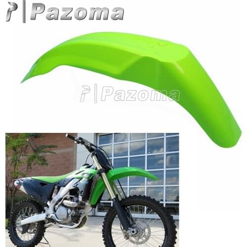 PAZOMA Green Motorbike Supermoto Universal Front Fender Mudguard for Kawasaki KX125 KX250 KX500 KDX200 KDX220
