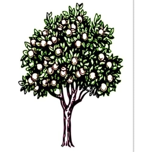 Peach Tree Transparent Clear Silicone Stamp Seal Scrapbooking Stencil Coloring Diary Accessories Decor Office School Supplies