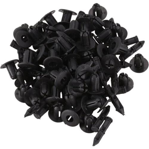 6mm x 12mm Plastic Rivets Car Push Clips 50 Pcs
