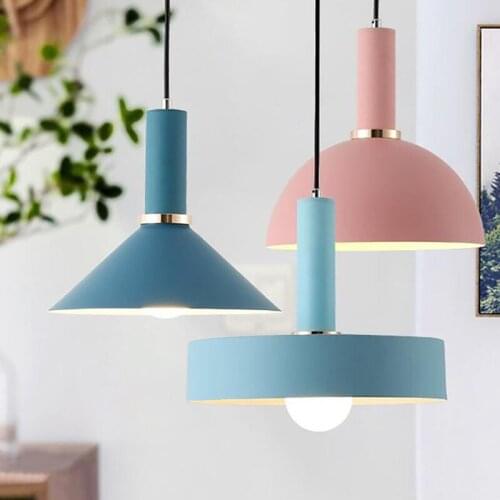 Nordic Loft Simple Pendant Lights E27 LED Modern Creative Hanging Lamp Design DIY for Bedroom Living Room Kitchen Restaurant