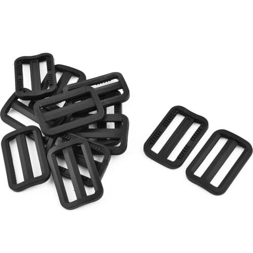 10pcs Plastic Adjustable Backpack Bag Belt tri Buckle 38mm Strap Width