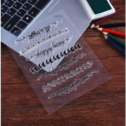Christmas word Stamps silicone clear stamp for scrapbooking album DIY craft decoration rubber stamp stationery