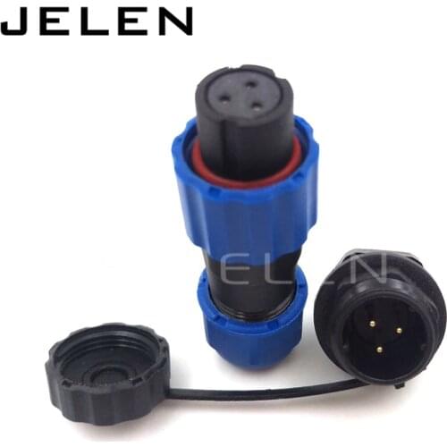 SD13, 1 2 3 4 5 6 7pin plug connector waterproof and dustproof (female) socket (male), LED power cable connector, IP68