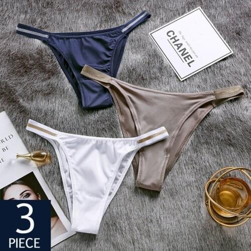 QIWN 3Pcs/lot Sexy Womens Sport Panties Set Underwear Seamless Belt Yoga Thongs Low Waist Comfort Briefs Lady Lingerie Bikini