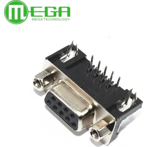 DR9 female plug DR9 Hole curved needle welded type DB9 curved needle com female head,free shipping