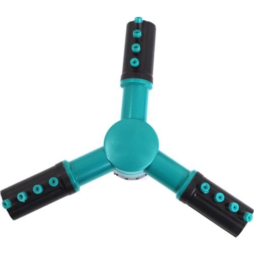 Water Toys Automatically Trampoline Rotating Sprinklers Green Durable Blue Rotary Outdoor With Quick And Nipple Connector