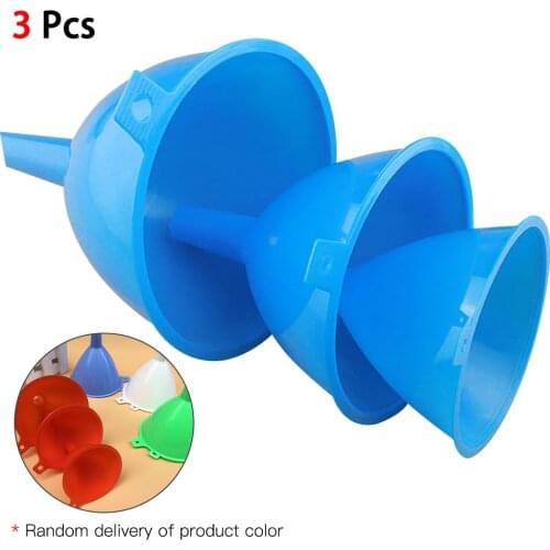 Funnel 3pc Color Random Multipurpose Plastic Funnel Set Convenient Ring Narrow Nozzle Kitchen Tool воронка для масла