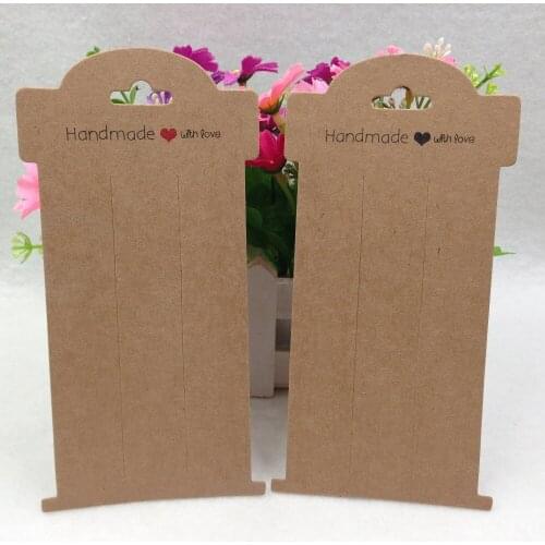 200pcs 16*8cm Kraft Paper Hair Clip Cards Jewelry packing Hairpin Cards Hanging women Hair Accessory Packaging Displays Cards