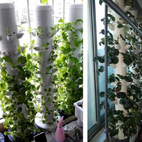 1pc PP Balcony Dimensional Planting Column DIY Hydroponic Colonization Cups Overlapping Detachable Soilless Cultivation Equipmen