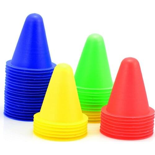 10 Pcs Soccer Training Marker Football Sign Bucket Road Cone Obstacles Roadblocks Road Cone Obstacles PE Material Soccer Marker