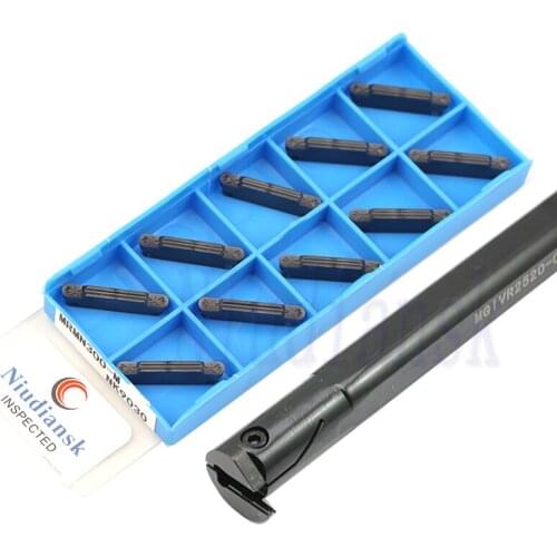 10pcs Carbide Inserts MRMN200 MRMN300 MRMN400 1pc MGIVR2520 MGIVL Straight Shank Internal Slotting Tool Holder Turning Tool Set
