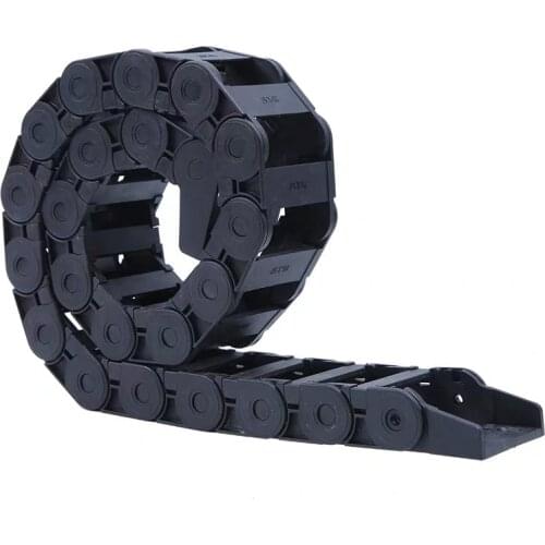 10 x 20mm 10*20mm L1000mm Cable Drag Chain Wire Carrier with end connectors for CNC Router Machine Tools