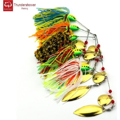 20pcs Metal Spinnerbait Sequins Lure Silicone Skirt Jig Fishing Lure 16.3g Spinner Beard Fishing Tackle Minnow Fishing Wobbler