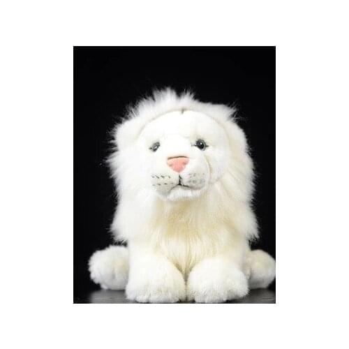 26cm cute pretty white African lion doll simulation animal plush toys good quality festival Christmas birthday kids