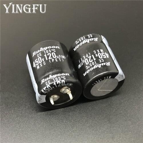 3Pcs 120uF 450V MXC Series 25x30mm 450V120uF Snap-in PSU Aluminum Electrolytic Capacitor