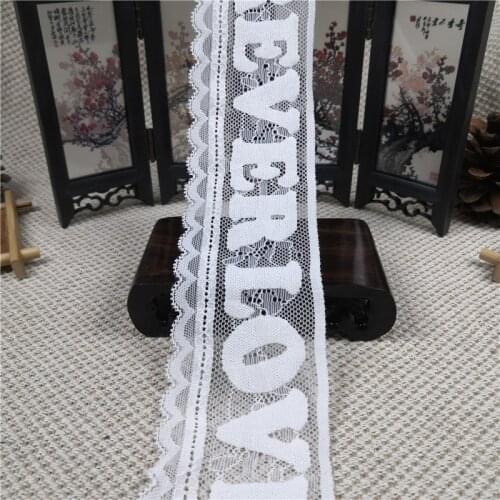 6cm white lace fabric of R2716 and couture materiel by dentelle au metre