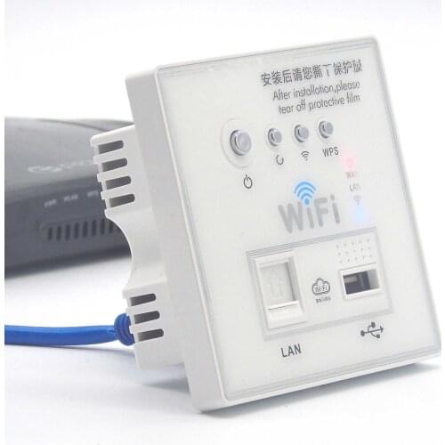 90V-240V Input voltage 86 type wireless wall router with 150Mbps Wireless transmission rate