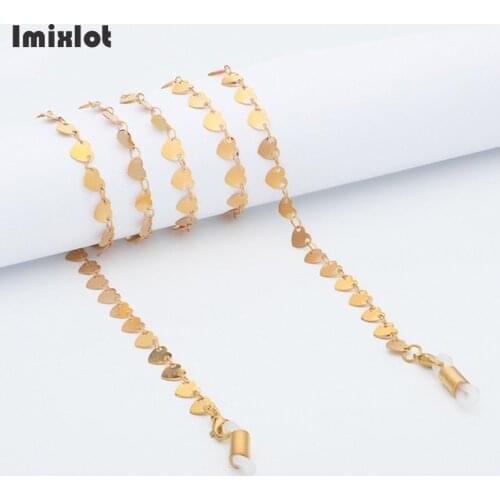 New Fashion Eye Glasses Sunglasses Spectacles Vintage Chain Holder Cord Lanyard Necklace Gold Smile Heart Eyeglass Chain Holder