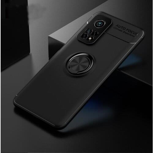 For Xiaomi Mi 10T Pro Case Soft Silicone With Stand Ring magnet Protective Cover case for xiaomi mi 10t mi10t pro phone shell