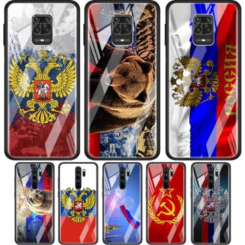 Russian National Flags Tempered Glass Cover For Xiaomi Redmi Note 10 10S 9 9T 9S 8T 8 9A 9C 8A 7 Pro Max Phone Case
