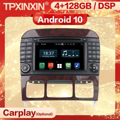 DSP Carplay 2 Din Car Android Stereo Receiver For Mercedes Benz S Class W220 1998 1999 2000 2001 2002 2003 2004 2005 Radio Audio