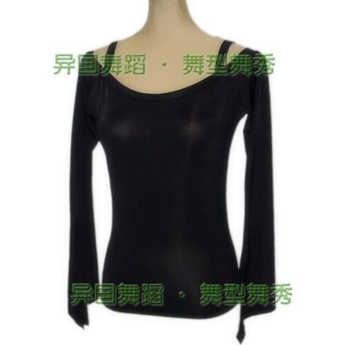 Exotic dance, ballroom dance, modern dance, big neck sling, trumpet, long sleeve exercise jacket, modern coat, T12008