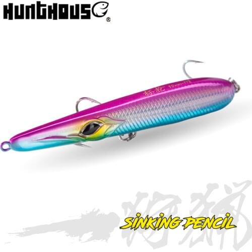 Hunthouse stylo lure 90mm 17g fishing hard plastic lures needle pencil baits long casting cast trolling lure sinking lure