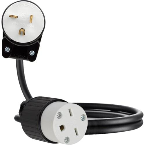 JORINDO NEMA6-20P to 6-15R American industrial standard male plug elbow design straightening female head power transfer wire