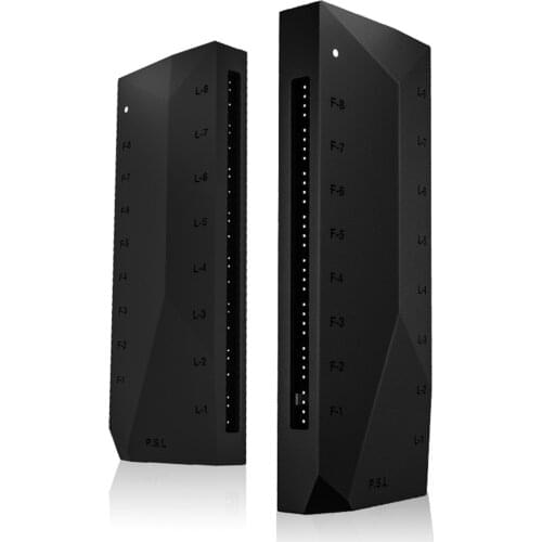 Fan Power Cable Hub Splitter Adapter 8 Groups of PWM Power Supply + 5V 3-Pin ARGB Interface supports PWM Speed Control