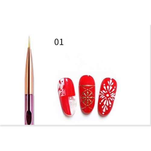 Nail Art French Painting Liner Brush Flower Detailing Drawing UV Gel Design Stripes Lines Pen Tips Manicure Tools