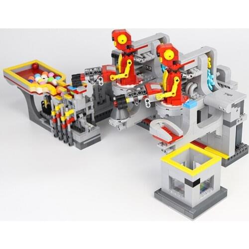DIY Robot Engineering Toy Building Blocks Automatic Motor For Mechanical Transportation Assembly Line Block Constructor Children