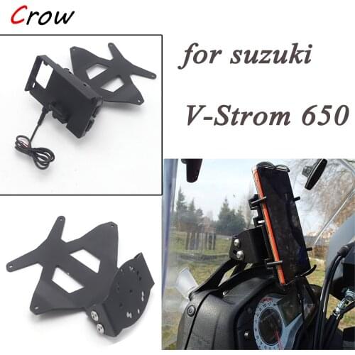 For SUZUKI V-Strom VStrom DL 650 XT 650XT DL650 2012 2013 2014 2015 2016 GPS Navigation Mobile Phone Handlebar Bracket Adapter
