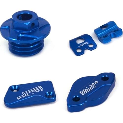 CNC Front Rear Brake Reservoir Cover Oil Filter Plug Bolt Brake Line Clamp For YAMAHA YZ125 YZ250 YZ250F YZ450F YZ250X YZ250FX